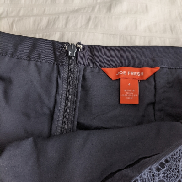 Formal Navy Lace Midi Skirt - Picture 3 of 6